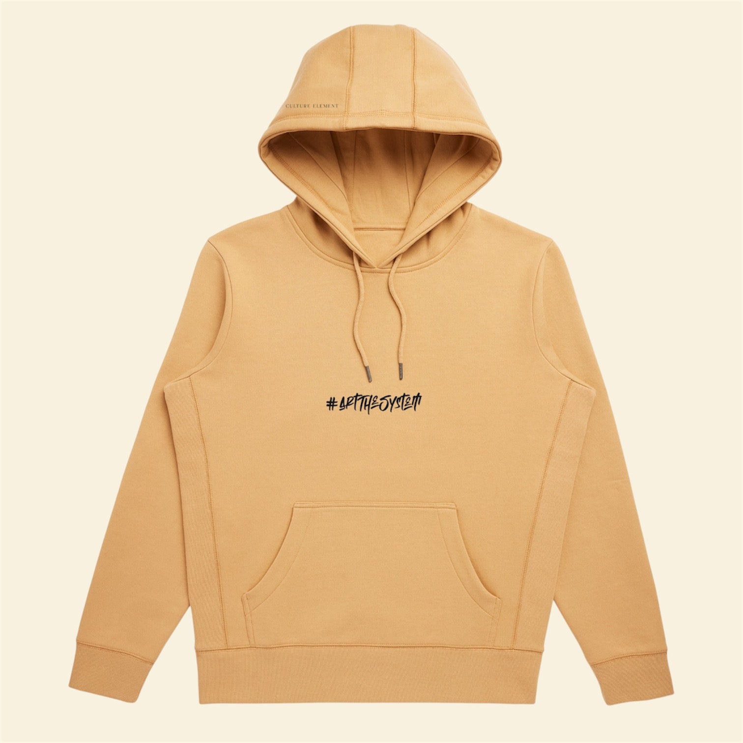 #ArtTheSystem™ Caramel Hoodie with Black Ink